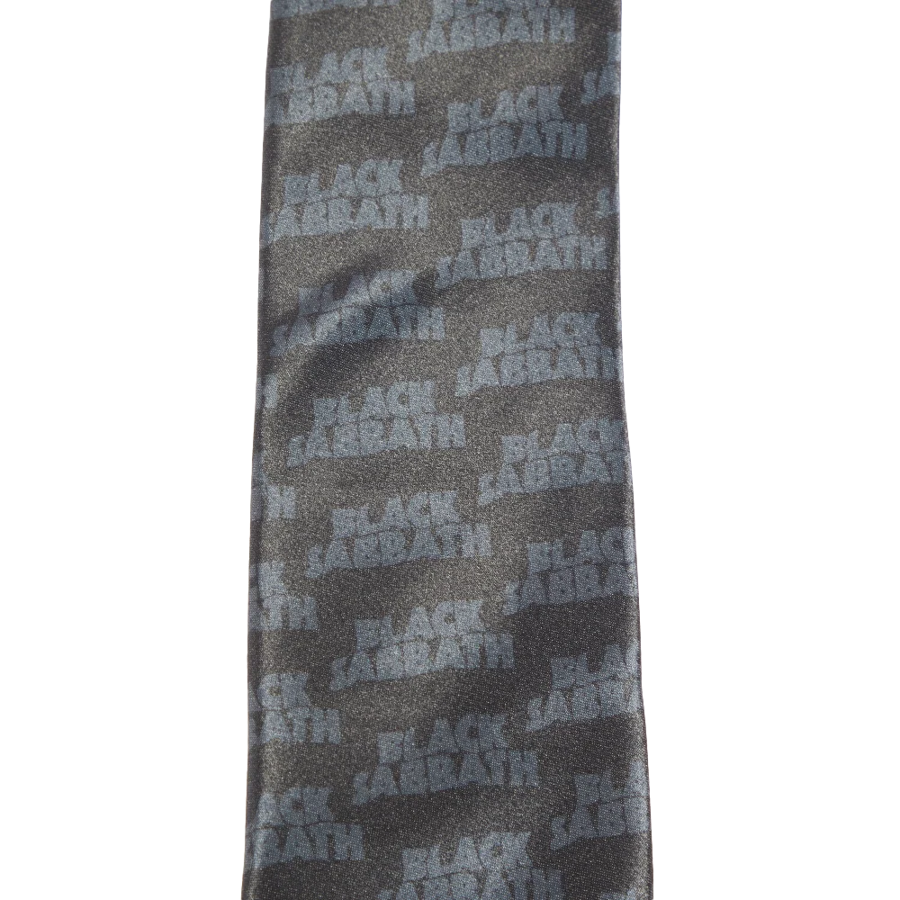 Black Tonal Logo Tie - Image 4